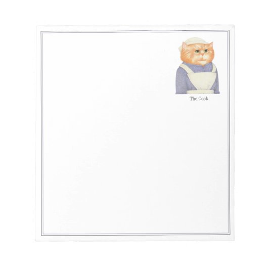 COOK CAT 5.5x6 Notepad Notizblock (Vorderseite)