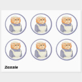 COOK CAT Große Round Stickers (Blatt)
