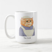 COOK CAT hohe weiße Tasse + Text (Links)