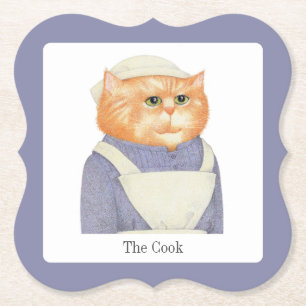 COOK CAT-Klammer Papier Untersetzer + Text