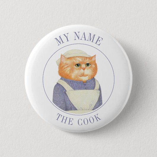 COOK CAT Name Abzeichen Button Button II (Vorderseite)