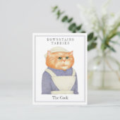COOK CAT Postkarte (Stehend Vorderseite)