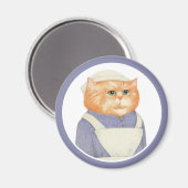 COOK CAT Round Magnet (Vorderseite/Rückseite)