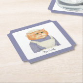 COOK CAT Ticket Paper Untersetzer + Text (angewinkelt)