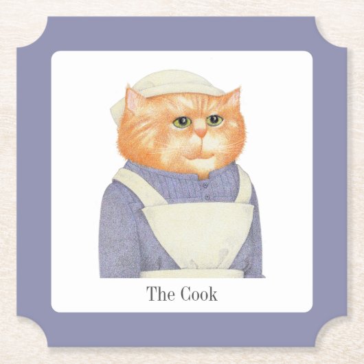 COOK CAT Ticket Paper Untersetzer + Text (Vorderseite)