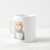 COOK CAT Weiße Tasse (Vorderseite Links)
