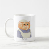 COOK CAT Weiße Tasse + Text (Links)