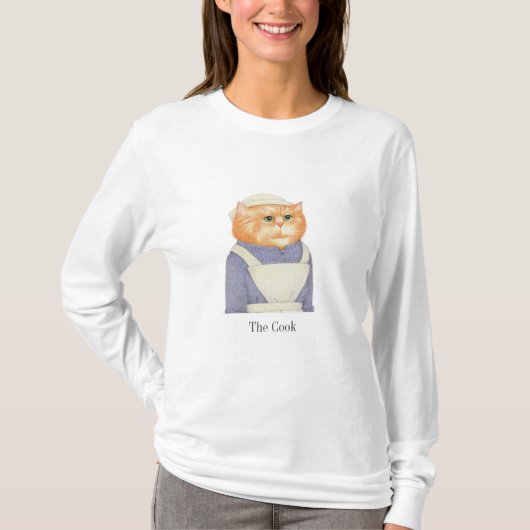 COOK CAT Women's Basic Long Sleeve T - Shirt (Vorderseite)