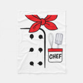 Cook Chef Coat Costume Funny Halloween Shirt Kids Fleecedecke (Vorderseite)
