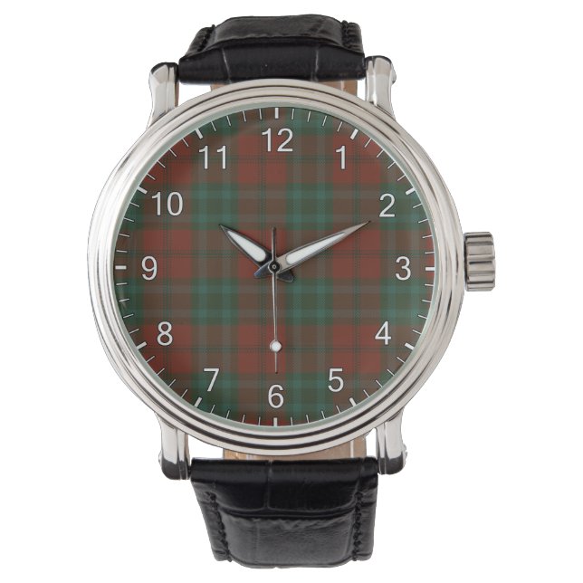 Cook Clan Tartan Armbanduhr (Vorderseite)