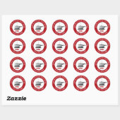 Cook Cooking Custom Text Logo Symbol Runder Aufkleber (Blatt)