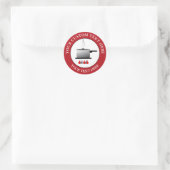 Cook Cooking Custom Text Logo Symbol Runder Aufkleber (Tasche)