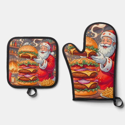 🔥 Cook, Create & Conquer the Kitchen in Style! 🔥 Ofenhandschuh & Topflappen-Set (Vorderseite)