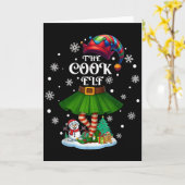Cook Elf Squad Xmas Women Girls Mom Christmas Fami Karte (Gelbe Blume)