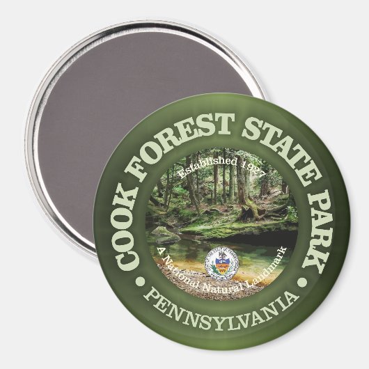 Cook Forest SP Magnet (Vorderseite/Rückseite)