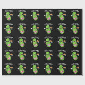 Cook-Gurke Funny Cucumber Pun Dark BG Geschenkpapier (Flach)