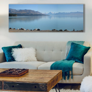 Cook im Winter vom Pukaki-See Leinwanddruck