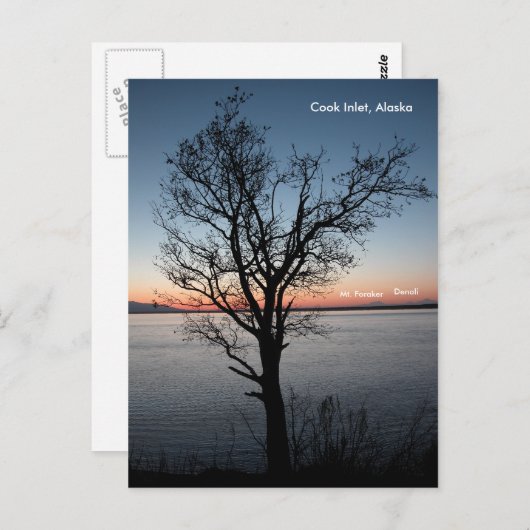Cook Inlet mit Denali und Foraker - Alaska Postkarte (Vorne/Hinten)
