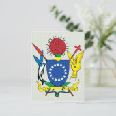 Cook Islands Coat of Arms Detail Postkarte (Stehend Vorderseite)