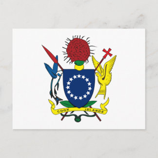 Cook Islands Coat of Arms Postcard Postkarte