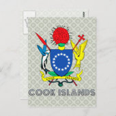 Cook Islands Coat of Arms Postkarte (Vorne/Hinten)