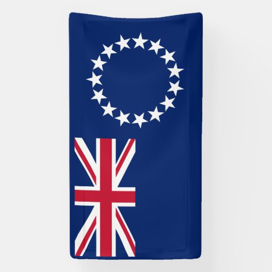 Cook Islands Flag Banner (Vertikal)