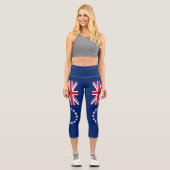 Cook Islands Flag Capri Leggings (Vorderseite)