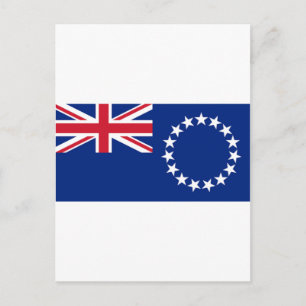 Cook Islands Flag CK Postkarte