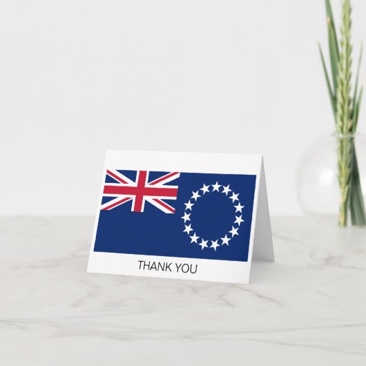Cook Islands Flag Dankeskarte (Vorderseite)