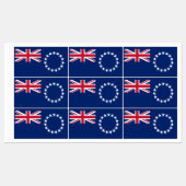 Cook Islands Flag Etiketten (Blatt)