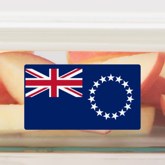 Cook Islands Flag Etiketten (Befestigt)