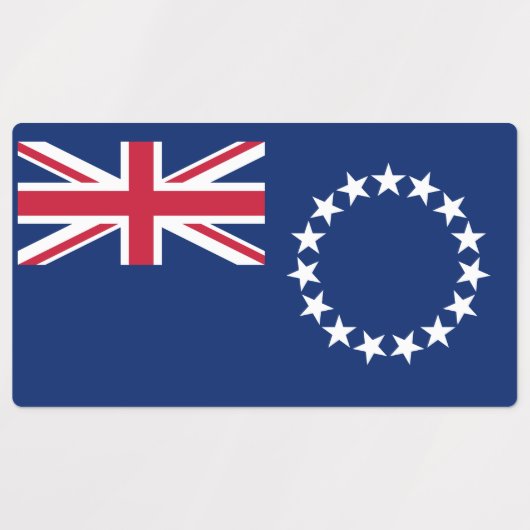Cook Islands Flag Etiketten (Design 1)