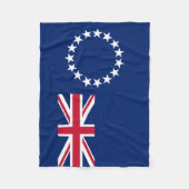 Cook Islands Flag Fleecedecke (Vorderseite)