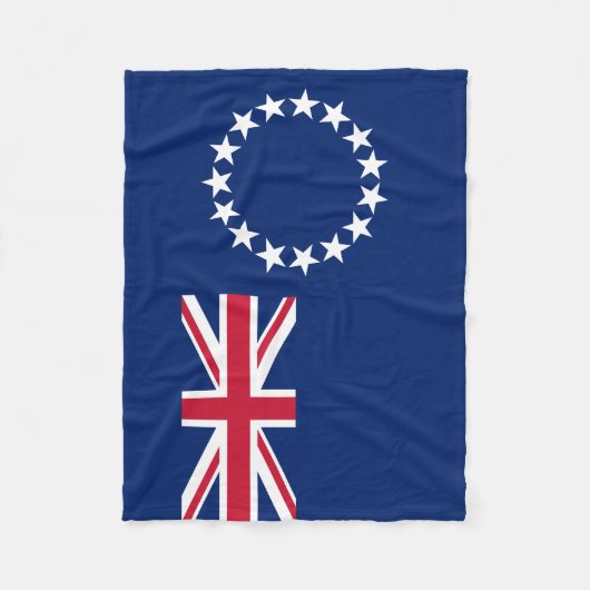 Cook Islands Flag Fleecedecke (Vorderseite)