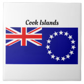 Cook Islands Flag Fliese (Vorderseite)