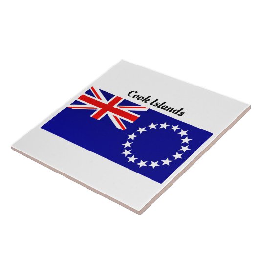 Cook Islands Flag Fliese (Seite)
