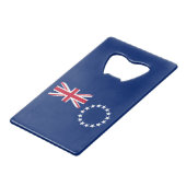 Cook Islands Flag Geldbeutel Flaschenöffner (Vorderseite Schrägansicht)