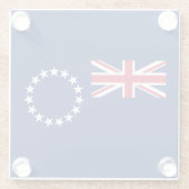 Cook Islands Flag Glasuntersetzer (Rückseite)
