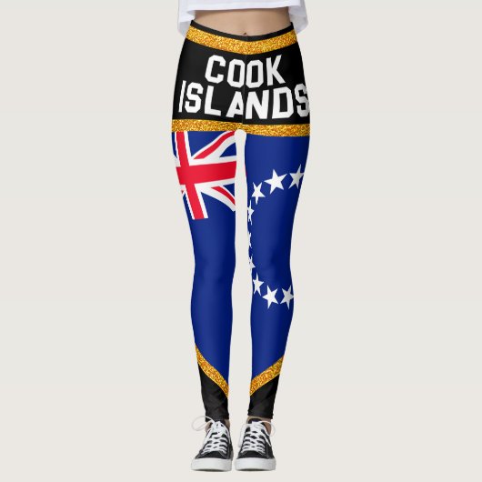 Cook Islands Flag Leggings (Vorderseite)