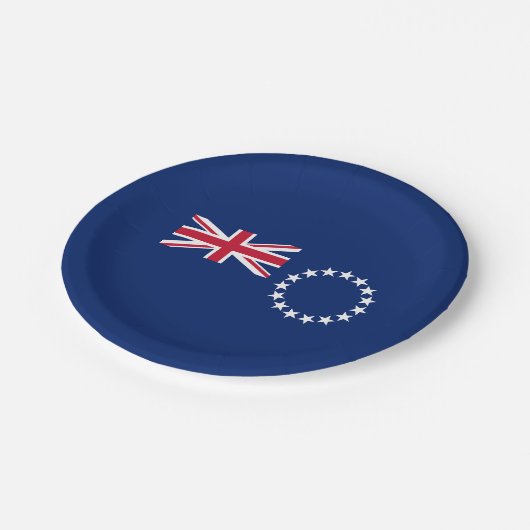 Cook Islands Flag Pappteller (Schrägansicht)
