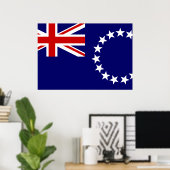 Cook Islands Flag Poster (Heimbüro)