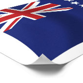Cook Islands Flag Poster Print (Ecke)