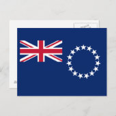 Cook Islands Flag Postkarte (Vorne/Hinten)