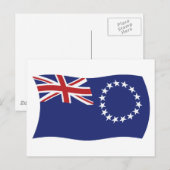 Cook Islands Flag Postkarte (Vorne/Hinten)