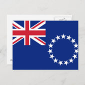 Cook Islands Flag Postkarte (Vorne/Hinten)