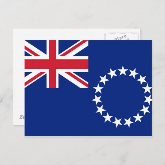 Cook Islands Flag Postkarte (Vorne/Hinten)