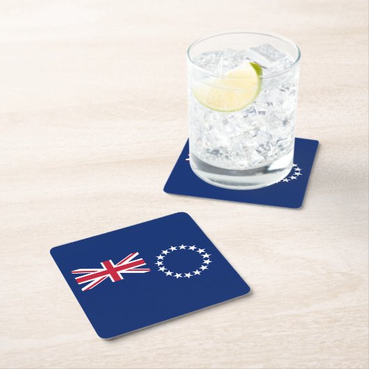 Cook Islands Flag Rechteckiger Pappuntersetzer (Vor Ort)