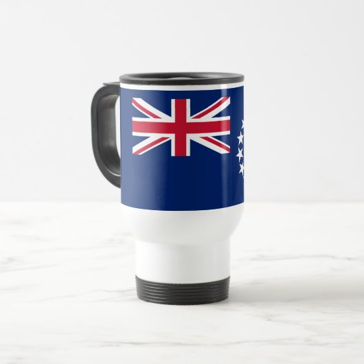 Cook Islands Flag Reisebecher (Vorderseite Links)