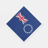 Cook Islands Flag Serviette (Ecke)