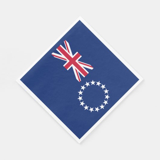 Cook Islands Flag Serviette (Ecke)